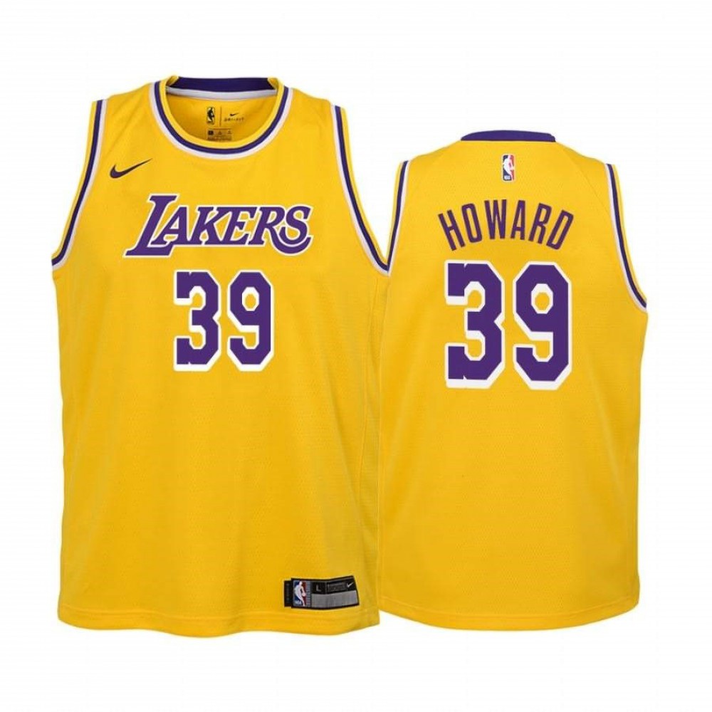 Men's Los Angeles Lakers Dwight Howard #39 Gold Swingman NBA Jersey - Icon Edition-Pro Kit Vault | Brand New 26/27 Sports Jerseys